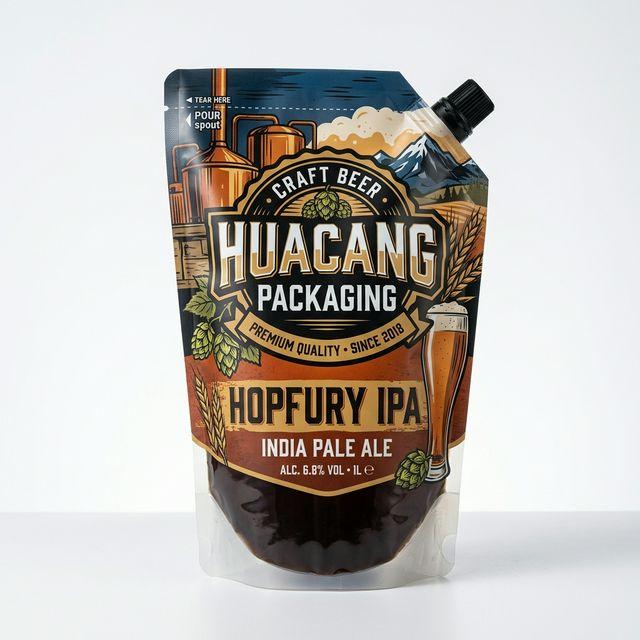 Beer Packaging Pouches flexible packaging product by HUACANG Packaging