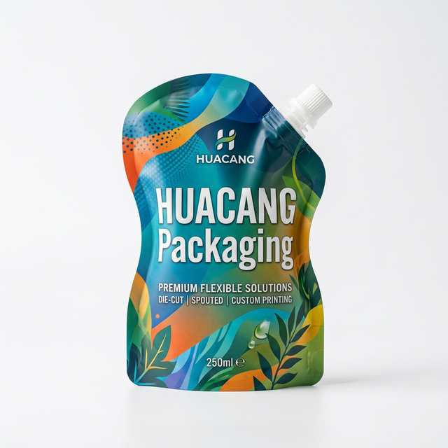 Customized Shaped Spout Pouch flexible packaging product by HUACANG Packaging