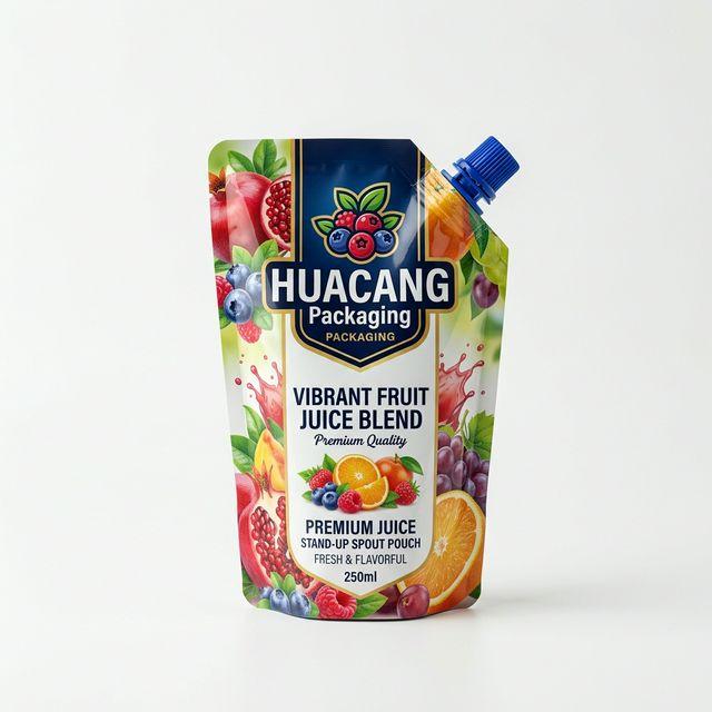 Juice Spout Pouches flexible packaging product by HUACANG Packaging