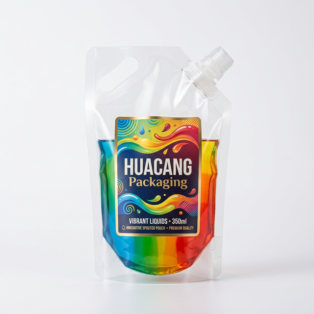 Transparent Spout Pouch flexible packaging product by HUACANG Packaging