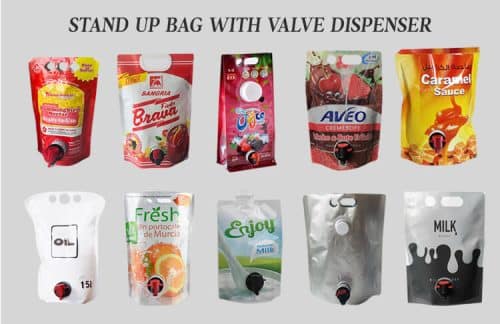 Bag with Dispenser Valve production case and printing sample 8