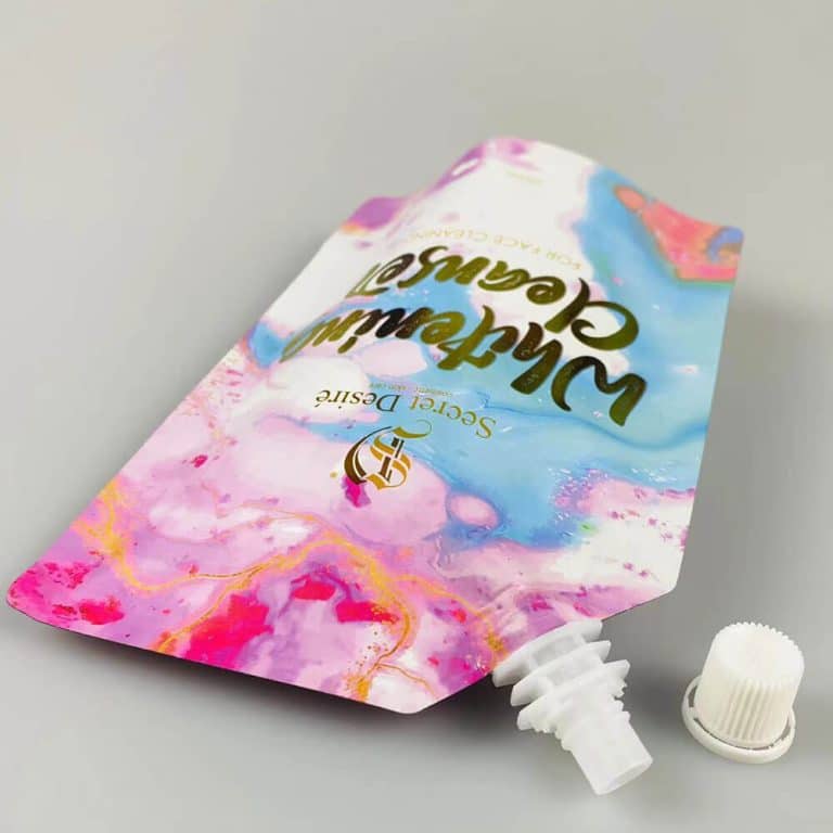 Corner Spout Pouches production case and printing sample 2