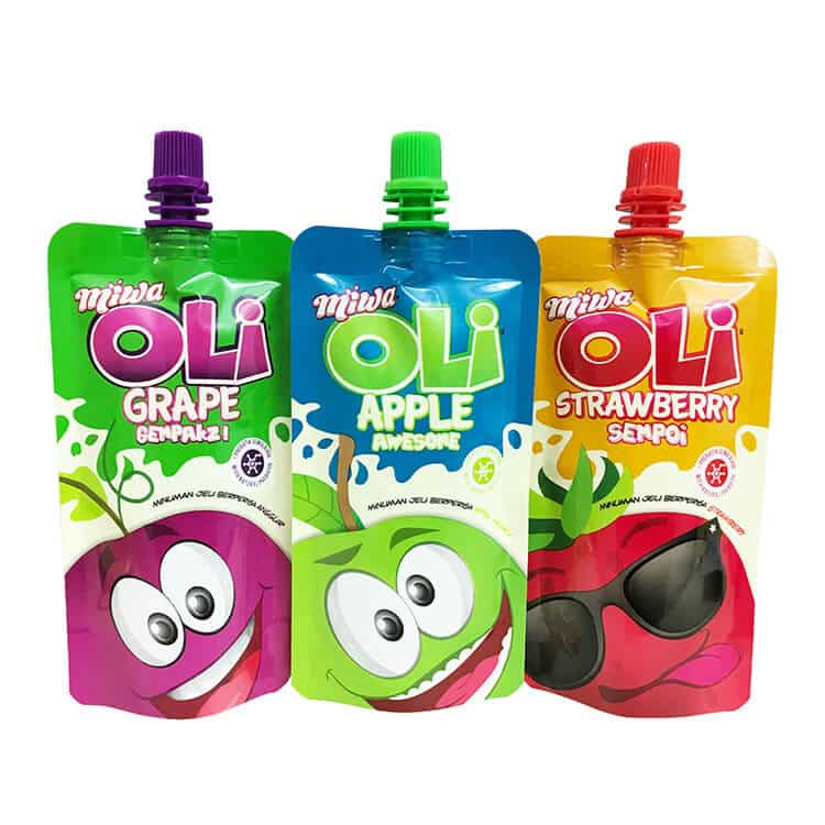 Juice Spout Pouches production case and printing sample 2