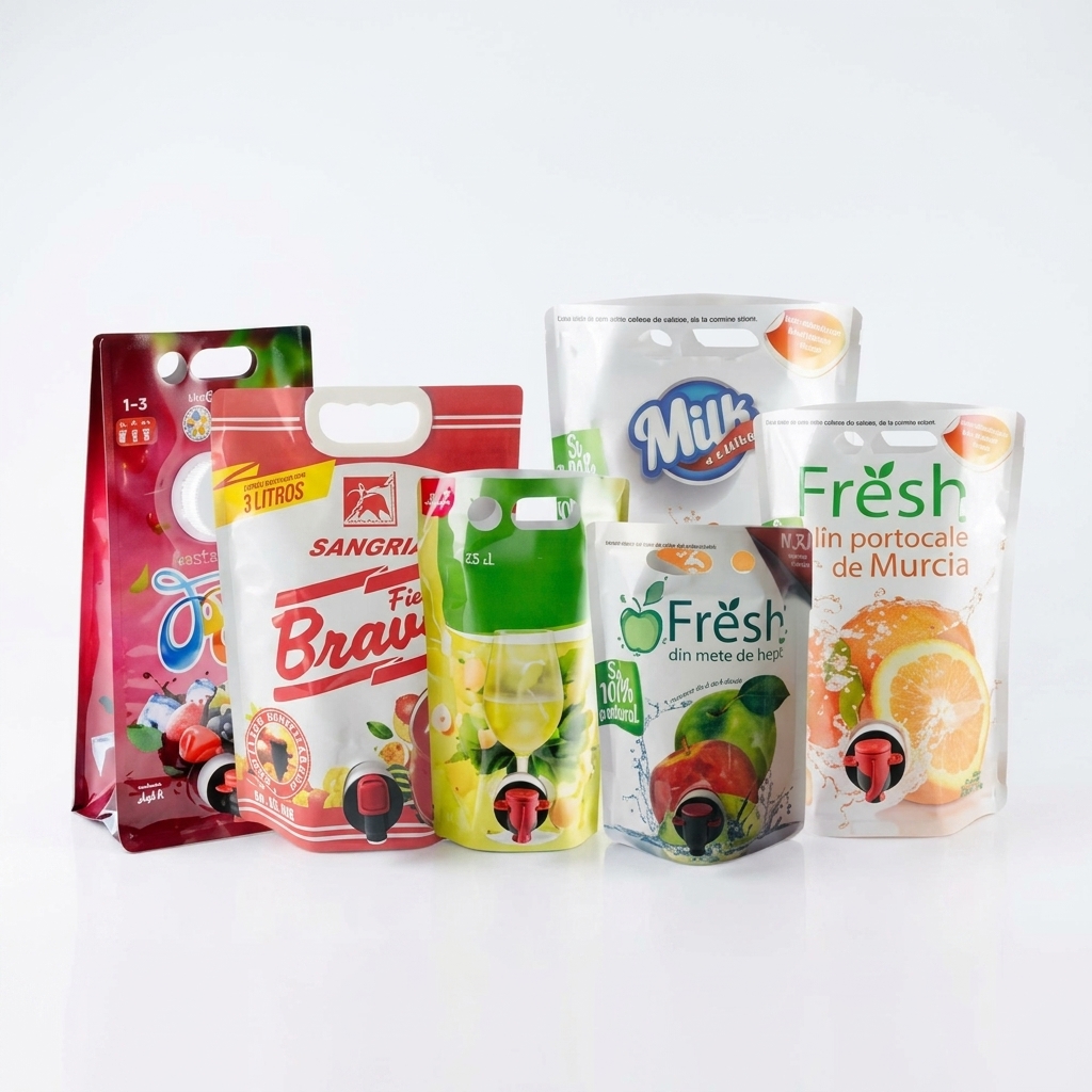 Juice Spout Pouches production case and printing sample 6