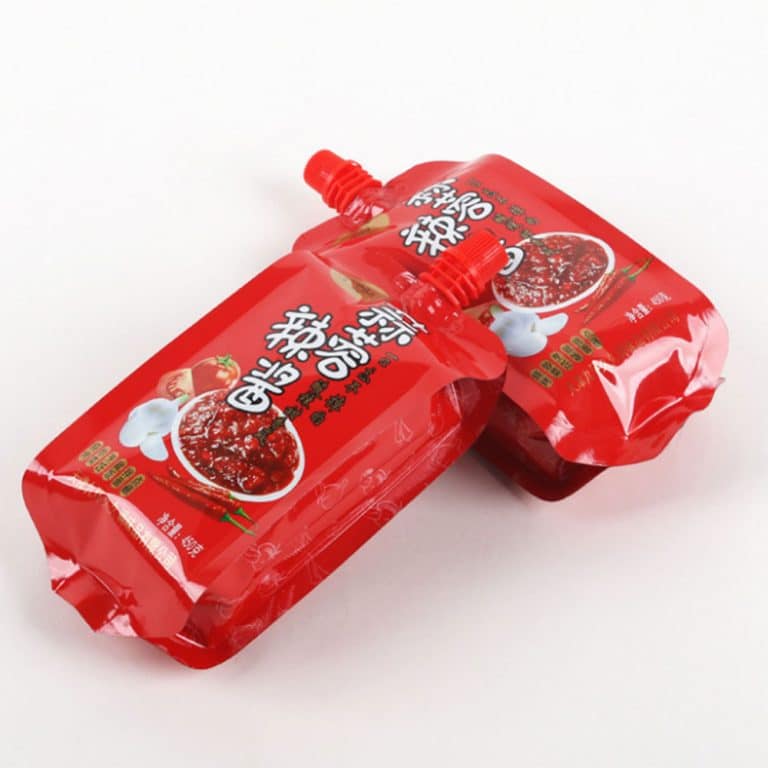 Sauce Spout Pouch production case and printing sample 2