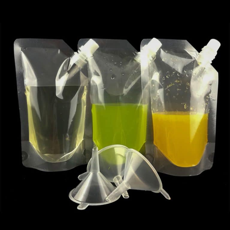 Transparent Spout Pouch production case and printing sample 2