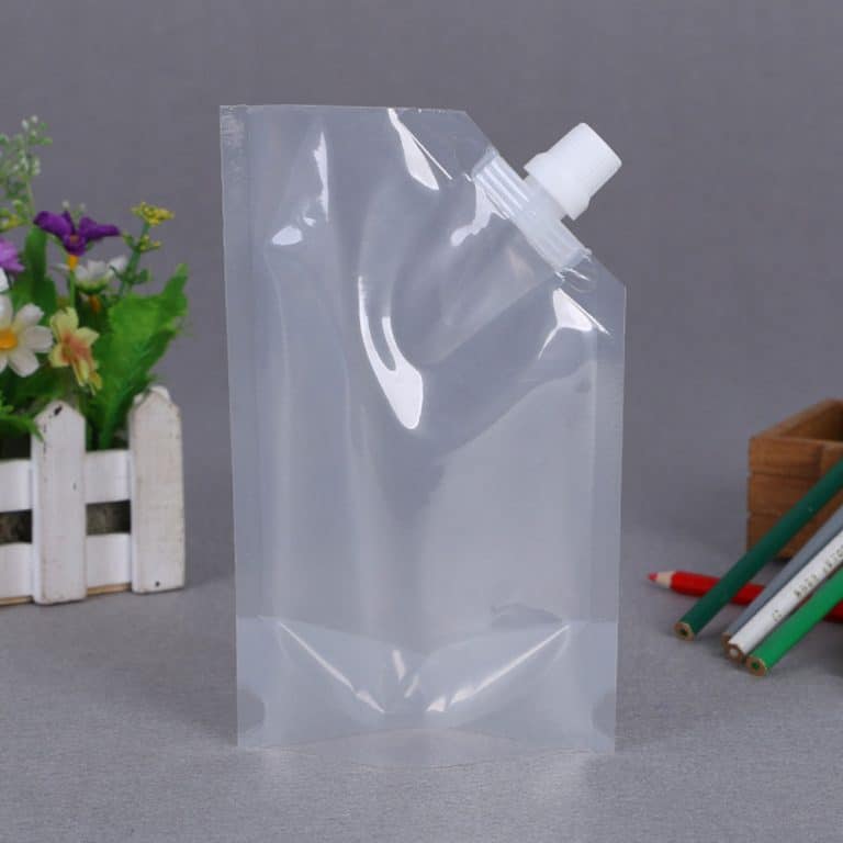 Transparent Spout Pouch production case and printing sample 4
