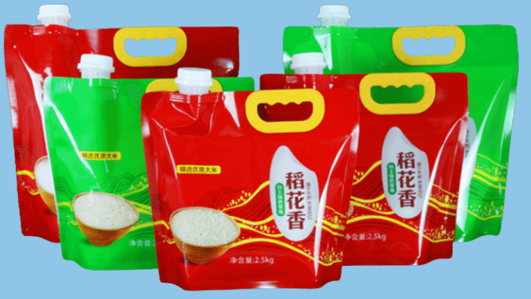 With Handle Spout Pouch production case and printing sample 4